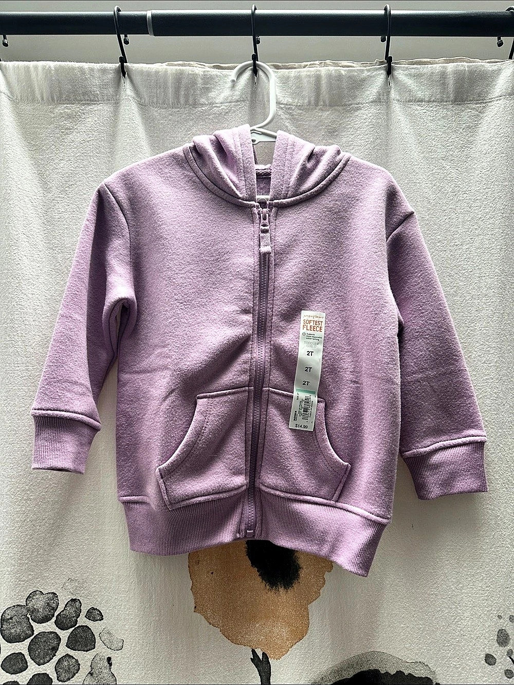 Jumping Beans Softest Fleece Zip Hoodie Girls 2T Purple